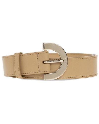 Chloé Leather Belt, - Natural