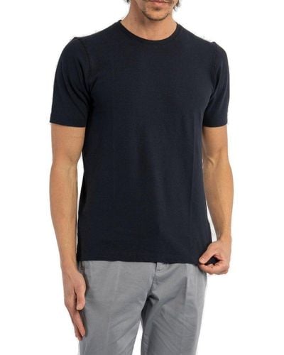 Gran Sasso Short-sleeved Crewneck T-shirt - Black