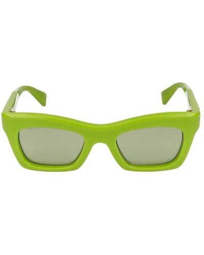 Gucci Cat Eye Frame Sunglasses - Green