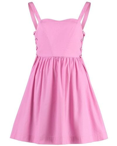 Pinko Sweetheart-neck Sleeveless Mini Dress - Pink