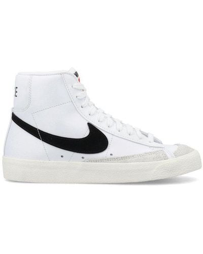 Nike Blazer Mid '77 Vintage Suede-trimmed Leather Sneakers - White