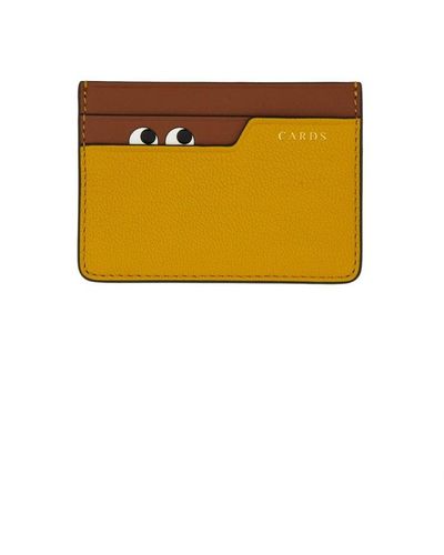 Anya Hindmarch Leather Card Holder - Yellow
