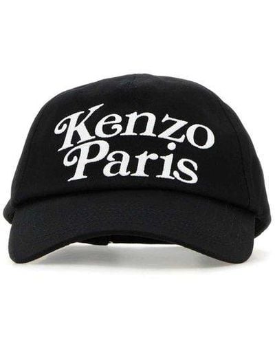 KENZO Utility Logo Embroidered Baseball Cap - Black