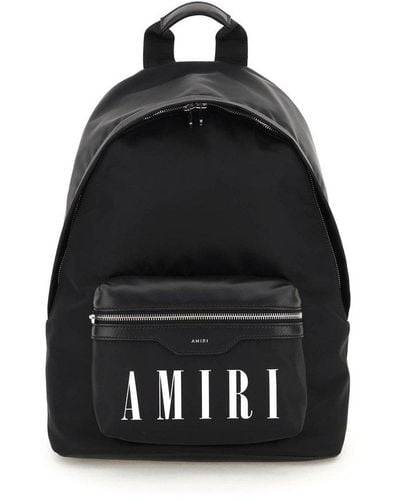 Amiri Nylon Backpack With Logo - Black