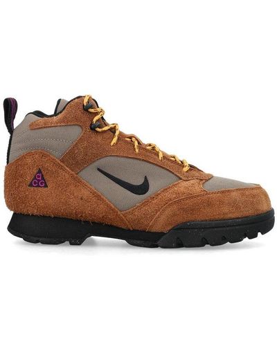Nike Acg Torre Paneled Lace-up Boots - Brown
