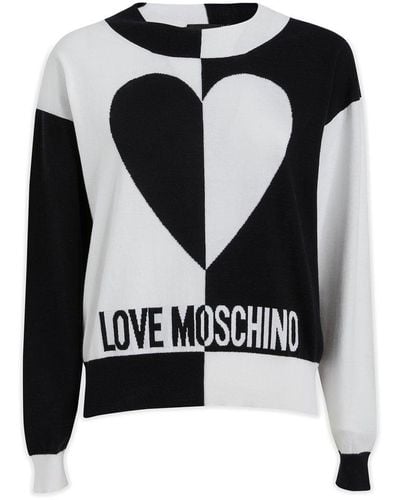 Love Moschino Colour-block Drop Shoulder Sweater - Black