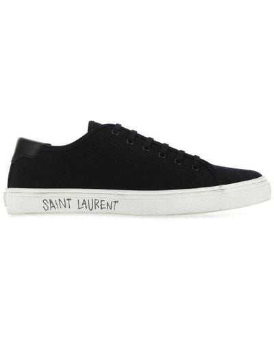 Saint Laurent Malibu Canvas Sneakers - Black