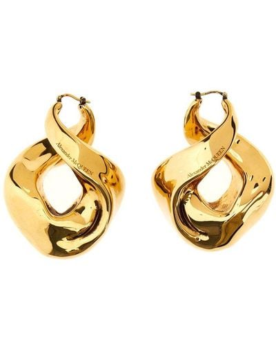 Alexander McQueen Twisted Earrings - Metallic