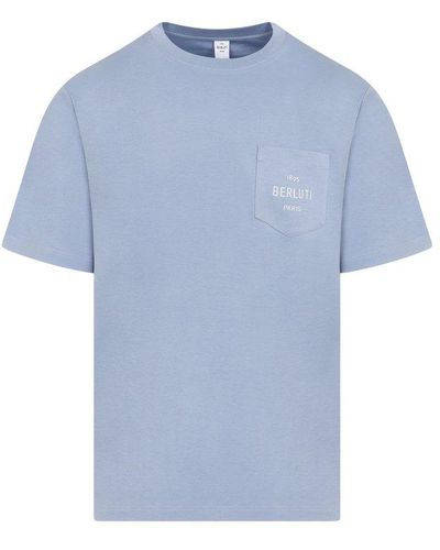 Berluti Pocket Logo T-shirt - Blue