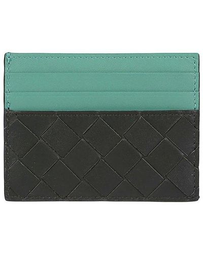 Bottega Veneta Leather Card Holder - Green