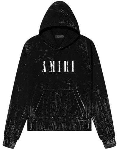 Amiri Cracked Dye Core Logo Hoodie - Black