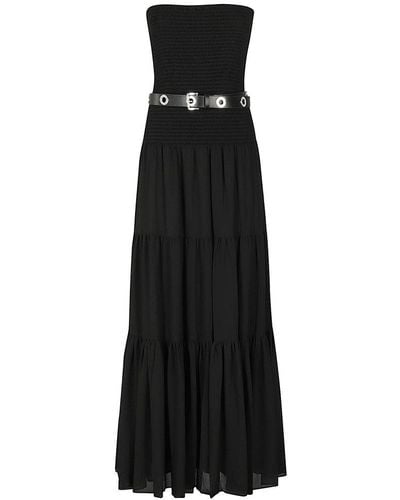 MICHAEL Michael Kors Strapless Belted Maxi Dress - Black