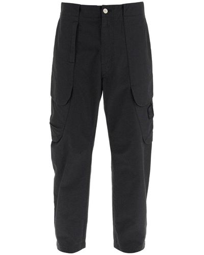 Stone Island Shadow Project Shadow Project Cargo Pants In Co Ny Ripstop-tc - Black