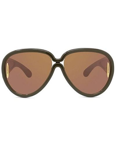 Loewe Pilot Mask Sunglasses - Brown