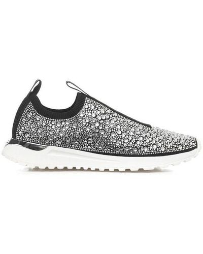 Michael Kors Bodie Embellished Slip-on Sneakers - Gray