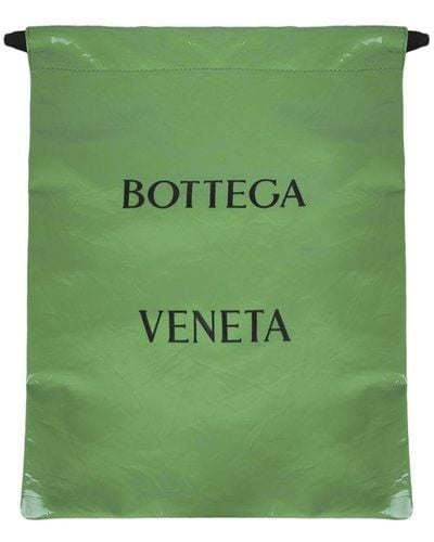 Bottega Veneta Leather Badge Shopping Bag - Green