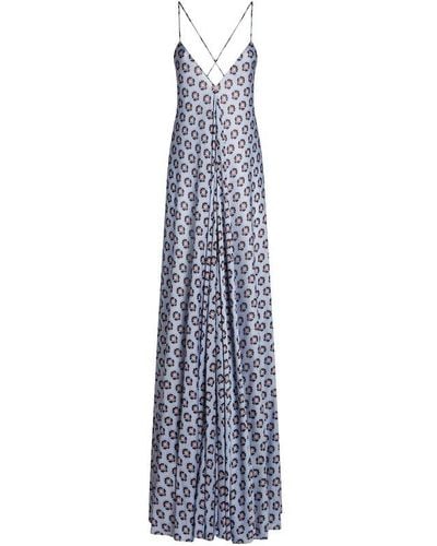 Etro Long Dress With Aurea Motif - White