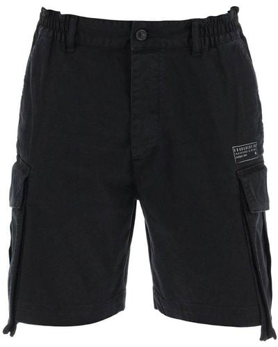 DSquared² Straight Leg Cargo Shorts - Black
