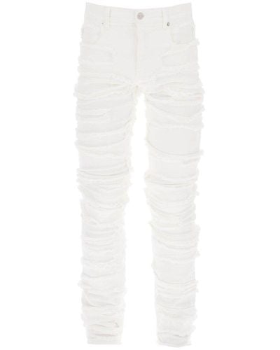 1017 ALYX 9SM Ripped Effect Skinny Jeans - White
