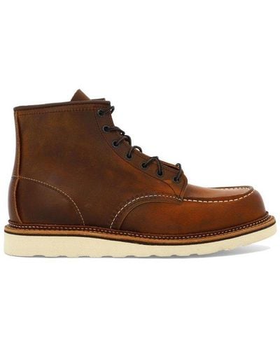 Red Wing 6 Inch Moc Lace Up Boots - Brown