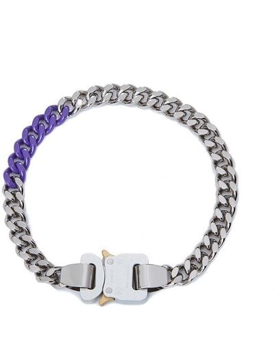 1017 ALYX 9SM Colored Links Buckle Necklace - Purple