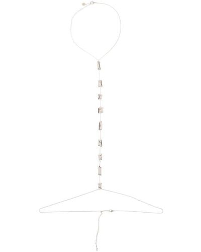 Cult Gaia Malaya Chain Body Necklace - White