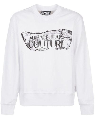 Versace Magazine Logo Sweatshirt - White