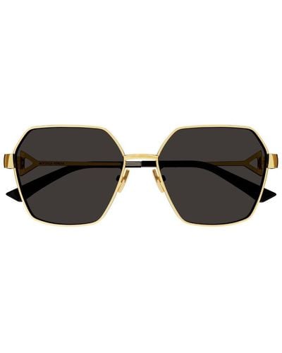 Bottega Veneta Geometric Frame Sunglasses - Brown