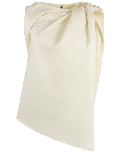 Totême Twist Detailed Sleeveless Top - Natural