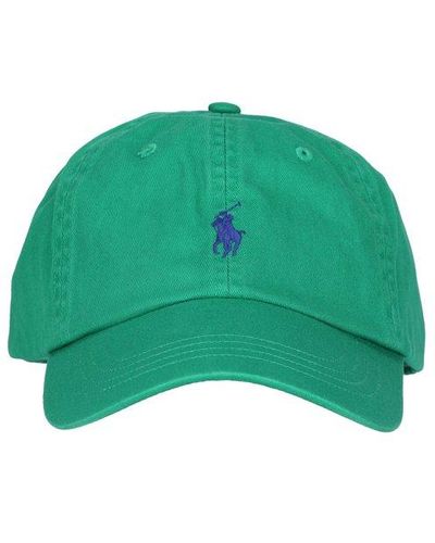 Polo Ralph Lauren Green Cotton Hat With Logo