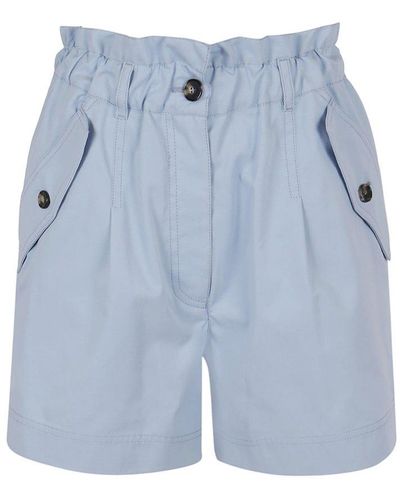 KENZO High-waist Elastic Waist Shorts - Blue