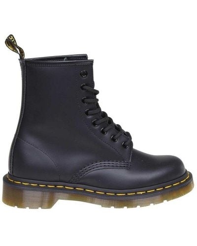 Dr. Martens Smooth Boots In Leather - Blue