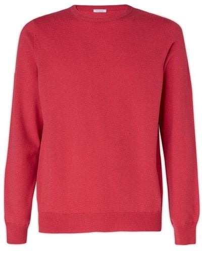 Malo Crewneck Knitted Jumper - Red