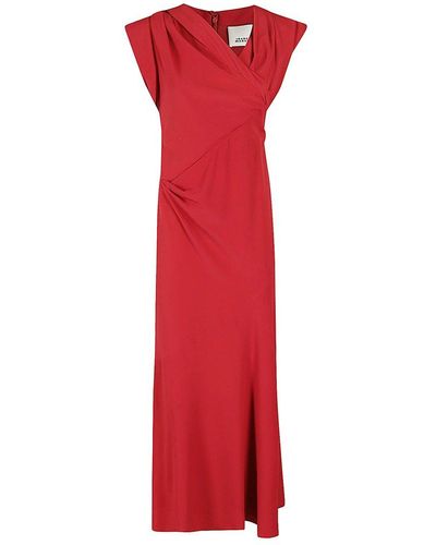 Isabel Marant Draped Sleeveless Dress - Red