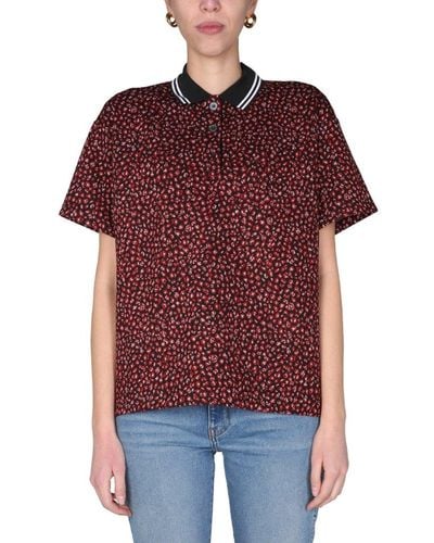 Paul Smith Polo Shirt With Animal Motif - Red