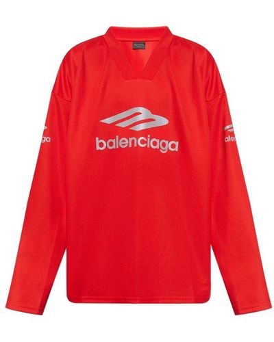 Balenciaga 'skiwear' Collection T-shirt With Long Sleeves, - Red