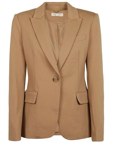 MICHAEL Michael Kors Single-breasted Long-sleeved Blazer - Natural