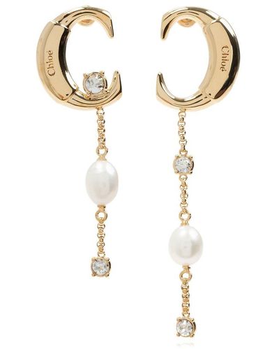 Chloé Earrings With Appliqué - White