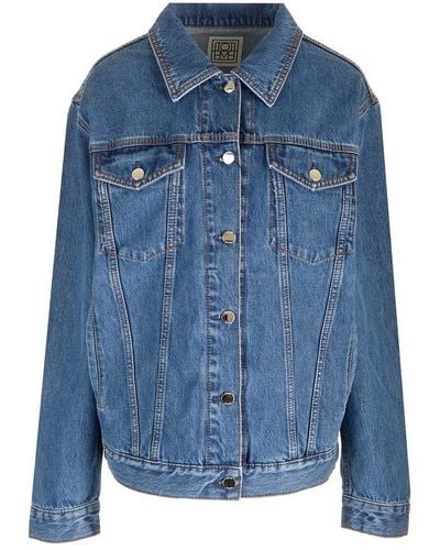 Totême Denim Jacket With Pockets - Blue
