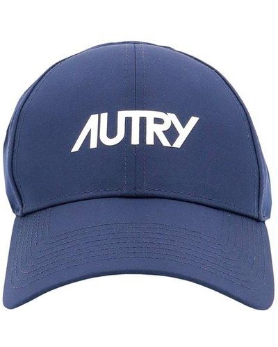 Autry Logo-raised Curved Peak Baseball Cap - Blue