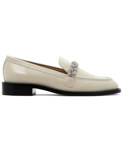 Stuart Weitzman Palmer Highshine Loafers - White