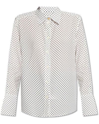 Paul Smith Shirt With Dotted Pattern, - White