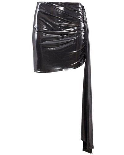 Magda Butrym Asymmetric Ruched Mini Skirt - Black