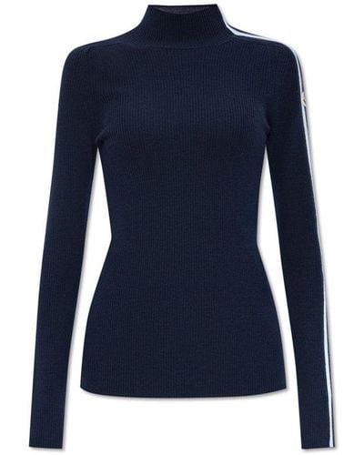 Moncler Wool Turtleneck Sweater, - Blue