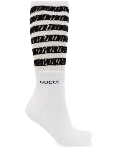 Gucci Logo-intarsia Stripe Socks - Multicolour