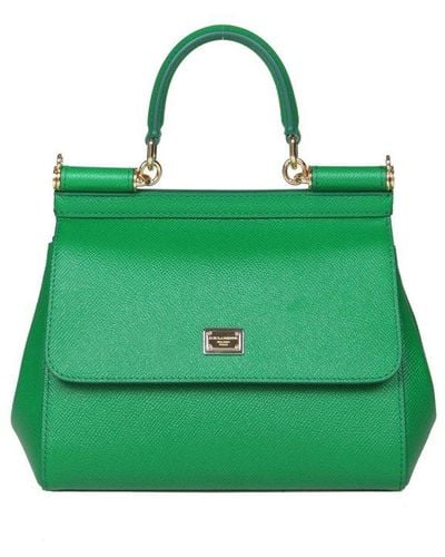 Dolce & Gabbana Handbag From The Sicily Line In Small Size - Green