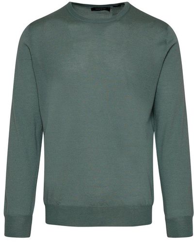 Fileria Fine-knit Crewneck Sweater - Green