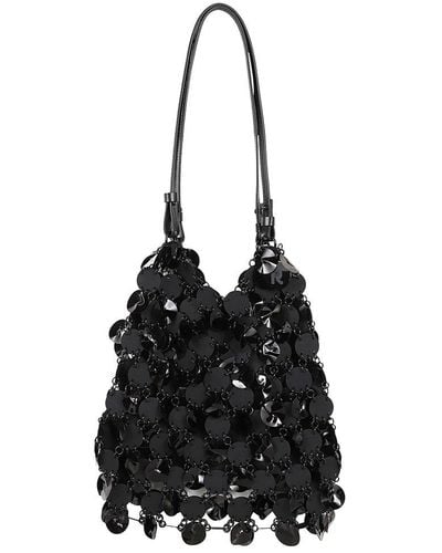 Rabanne Disc Embellished Top Handle Bag - Black