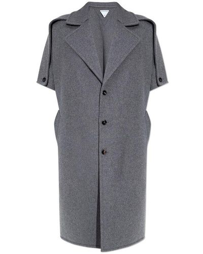 Bottega Veneta Coat With Short Sleeves - Grey