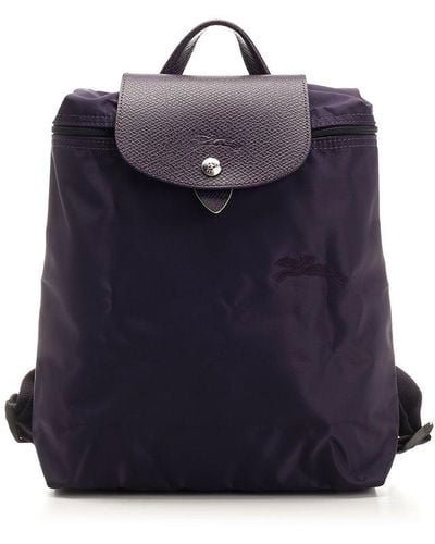 Longchamp Fold-over Top Backpack - Blue